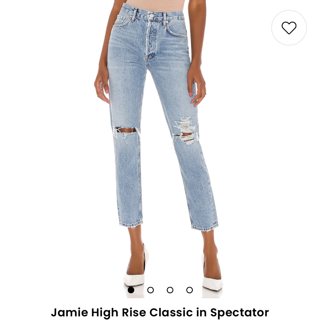 Euc Agolde Jamie High Rise Classic In Spectator Size 24